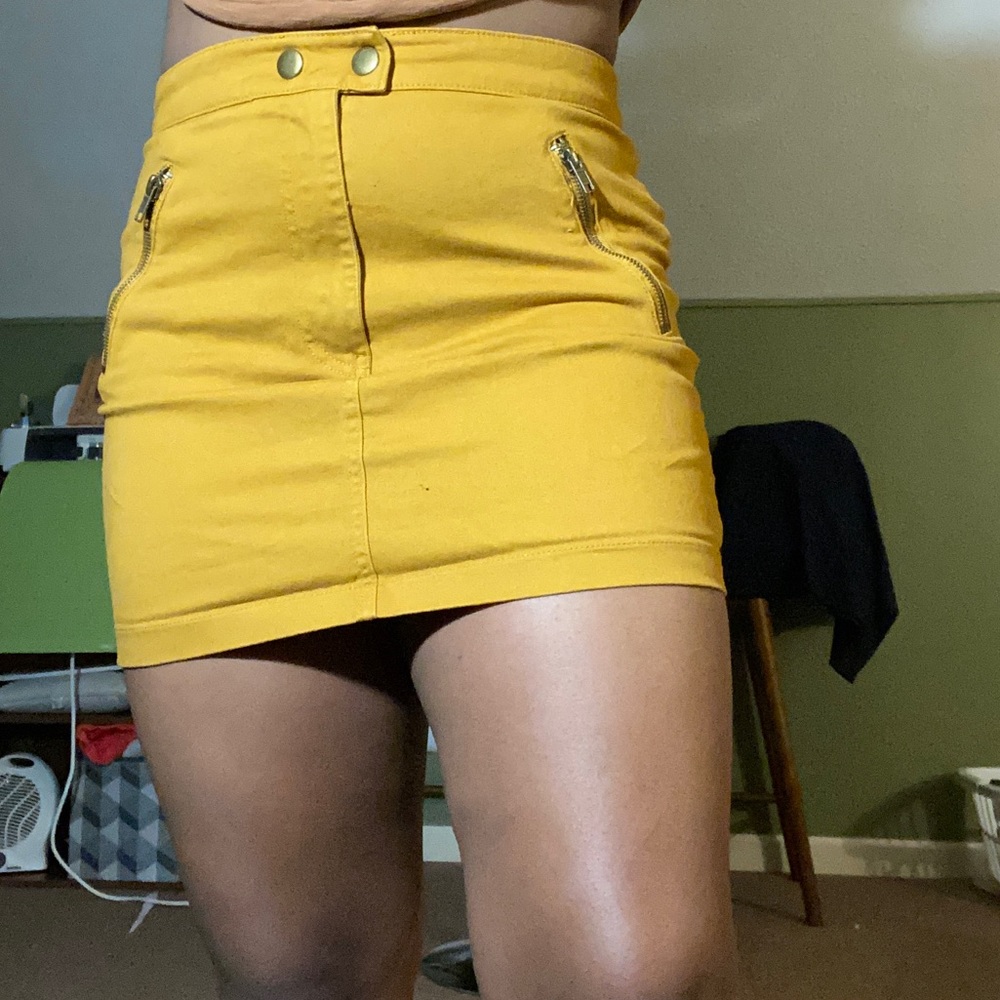 Mustard yellow skirts
